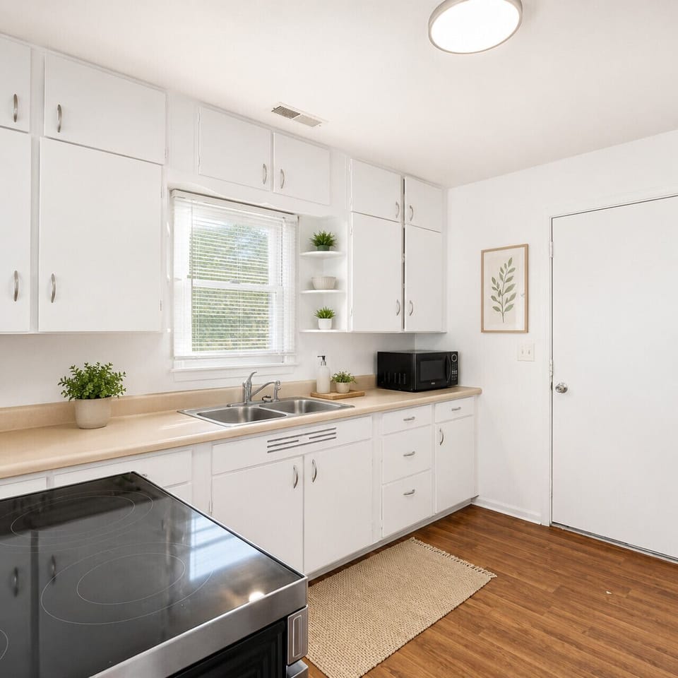 Bright open kitchen