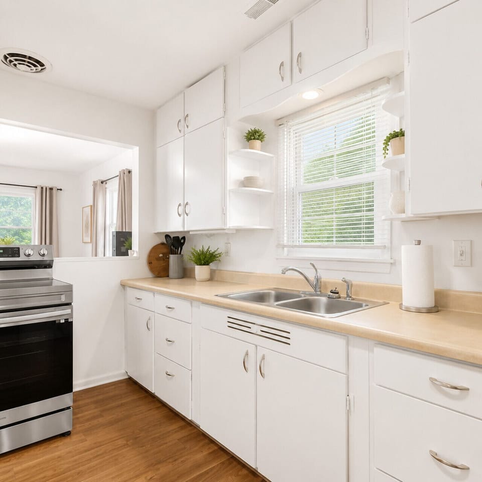 Bright open kitchen