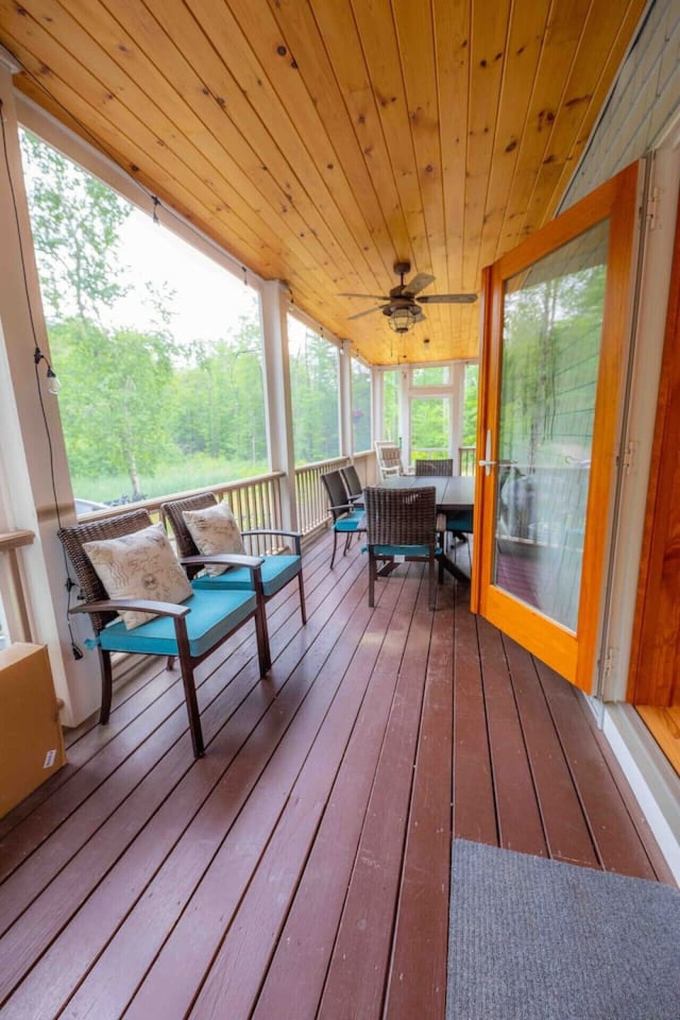 Generous screened-in porch
