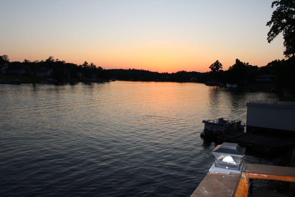     Sunset views over the lake from the upper deck