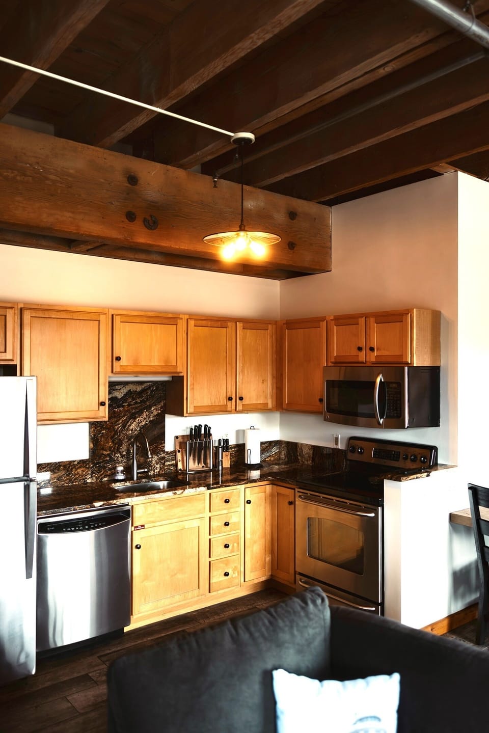 Welcome to Captain's Quarters by The Brix! A newly renovated 2-Bedroom, 2-Bathroom corner suite with spectacular views of the William A. Irvin and downtown. Perfect for families, this spacious condo features a full kitchen, foosball, air hockey, and pool!