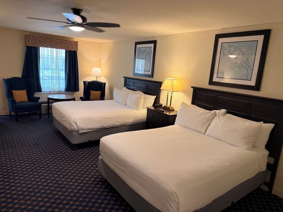 Double Room with 2 Queen Size Beds | Iron/ironing board, free WiFi, bed sheets