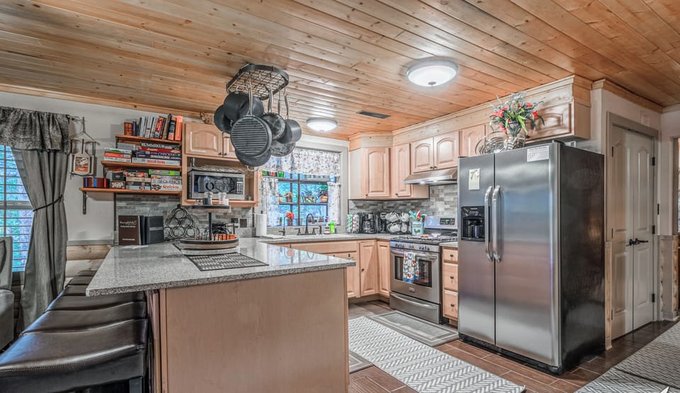 Fully stocked kitchen