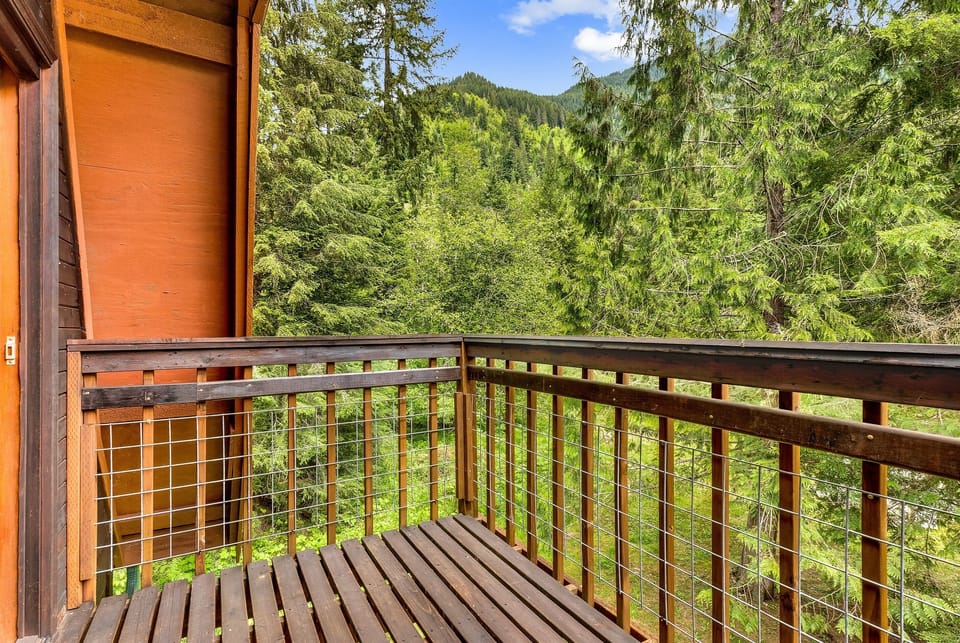 One of two balconies to enjoy your morning coffee from