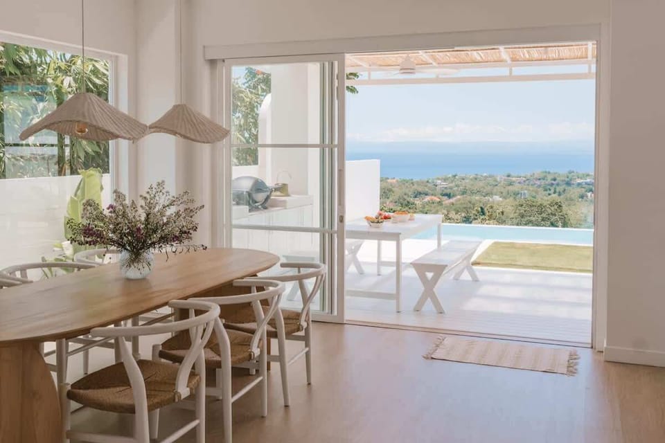 Dining room with ocean view