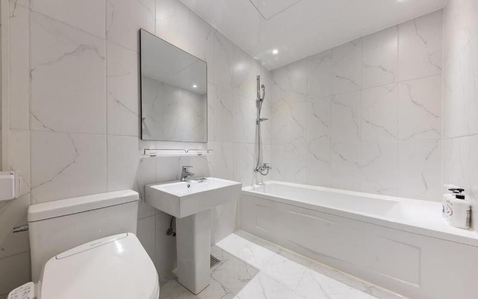 Hair dryer, bathrobes, slippers, bidet
