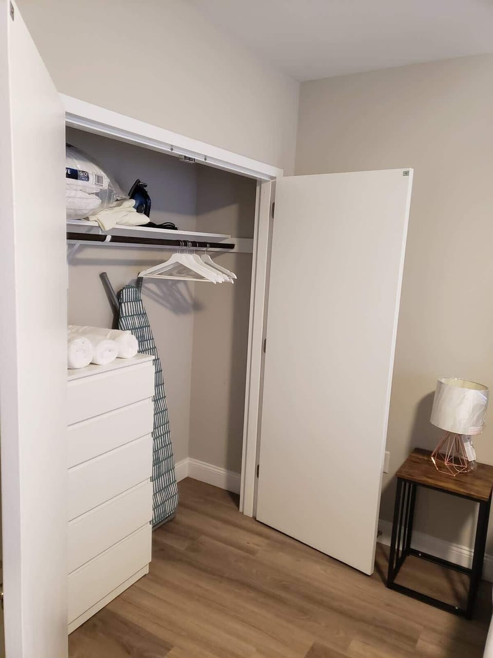 closet with dresser for longer stays