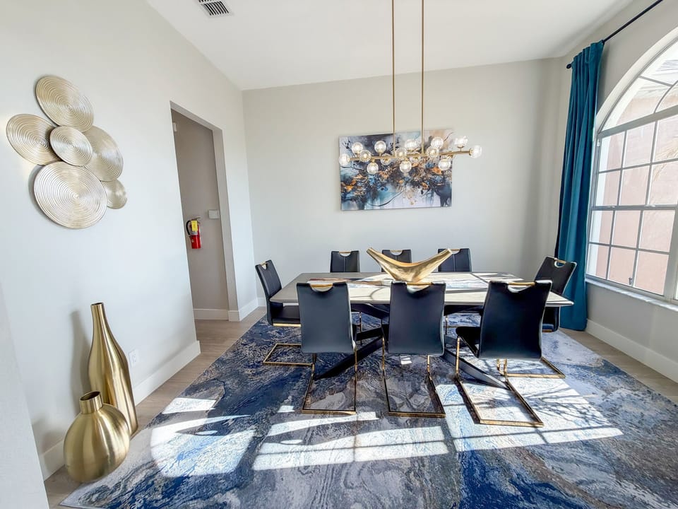 Formal dining seating 8
