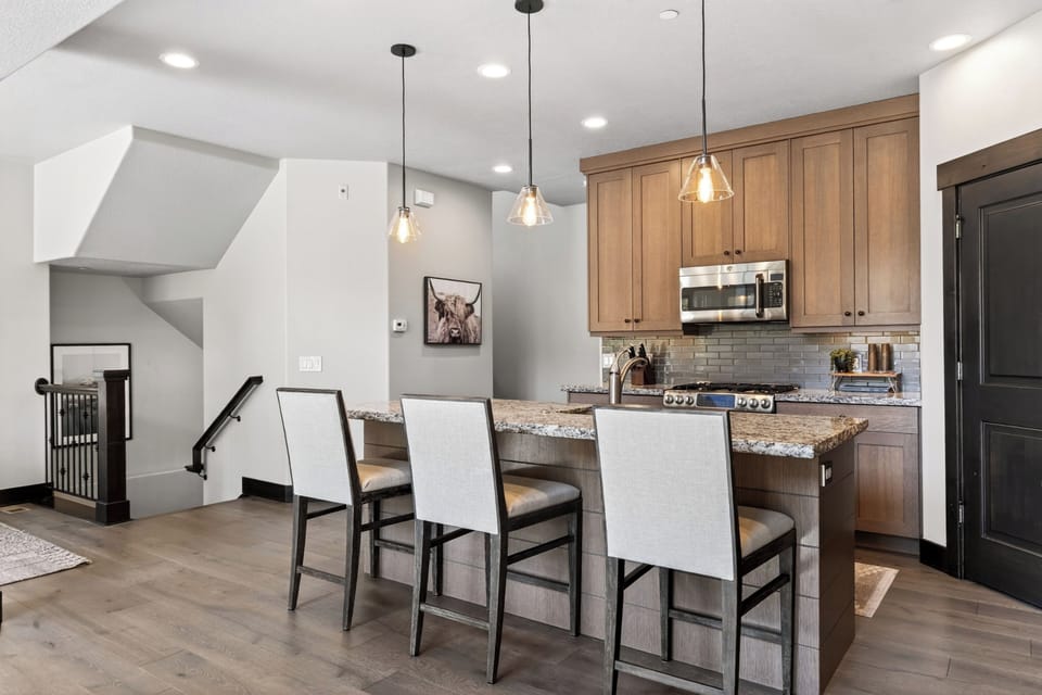 A perfect spot for morning coffee or casual entertaining, looking back toward the main hallway.
