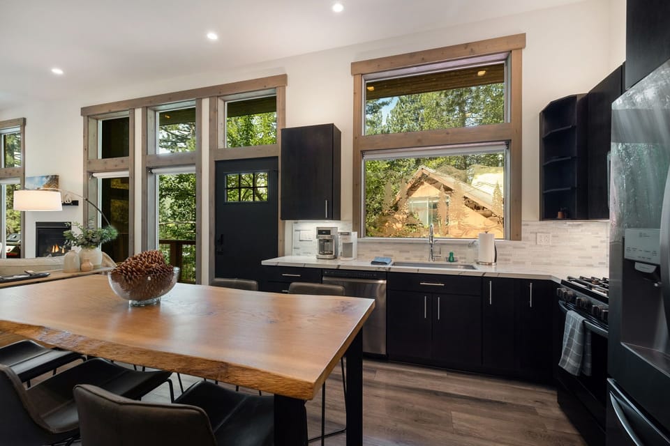Enjoy coffee and conversation in this beautifully remodeled kitchen