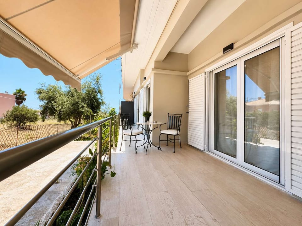 Large balcony with beautiful open-air living space