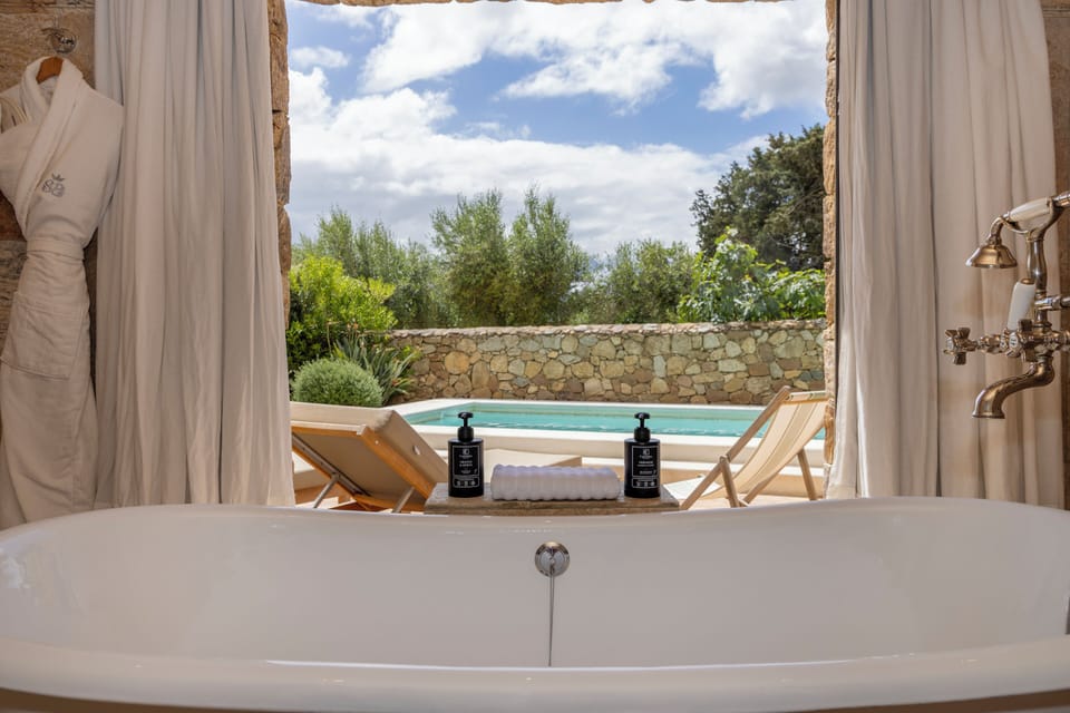 Luxury Villa, 2 Bedrooms, Private Pool, Mountain View | Bathroom | Separate tub and shower, hair dryer, bathrobes, slippers