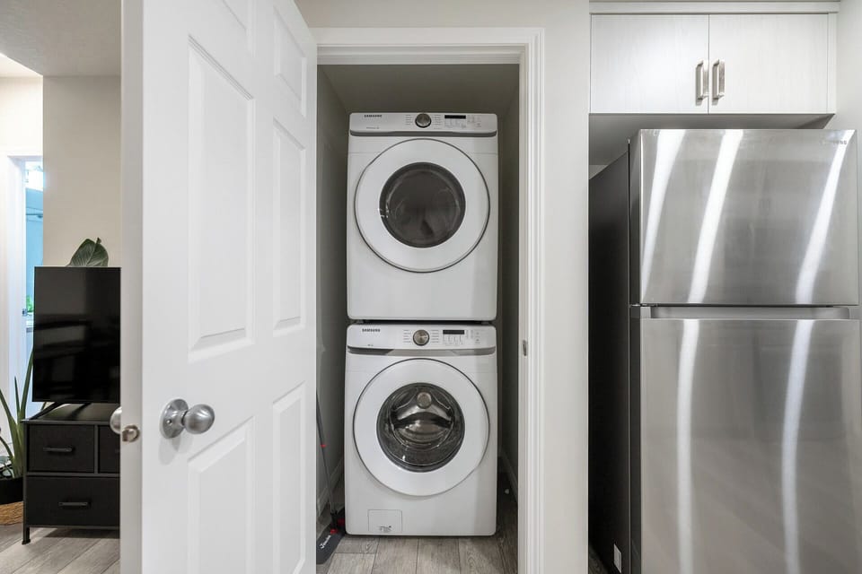In-Suite Washer & Dryer for Ultimate Convenience During Your Stay