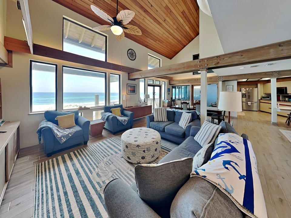 Living Room - Oceanfront Beach Views