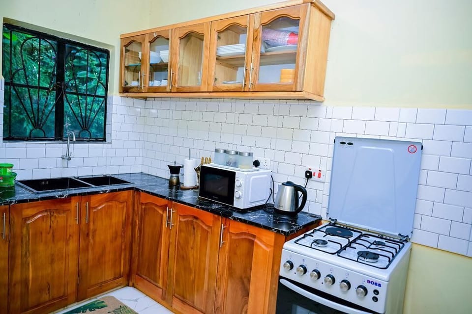 Mini-fridge, microwave, oven, dishwasher
