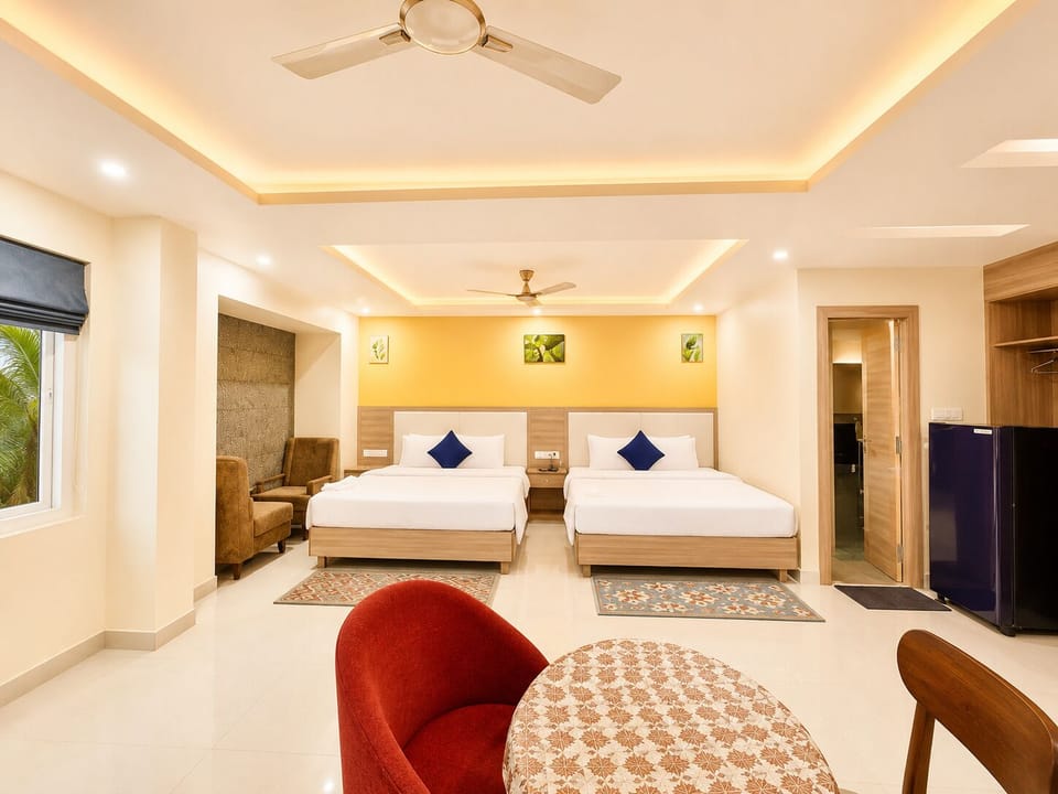 Superior Quadruple Room | Premium bedding, desk, laptop workspace, soundproofing