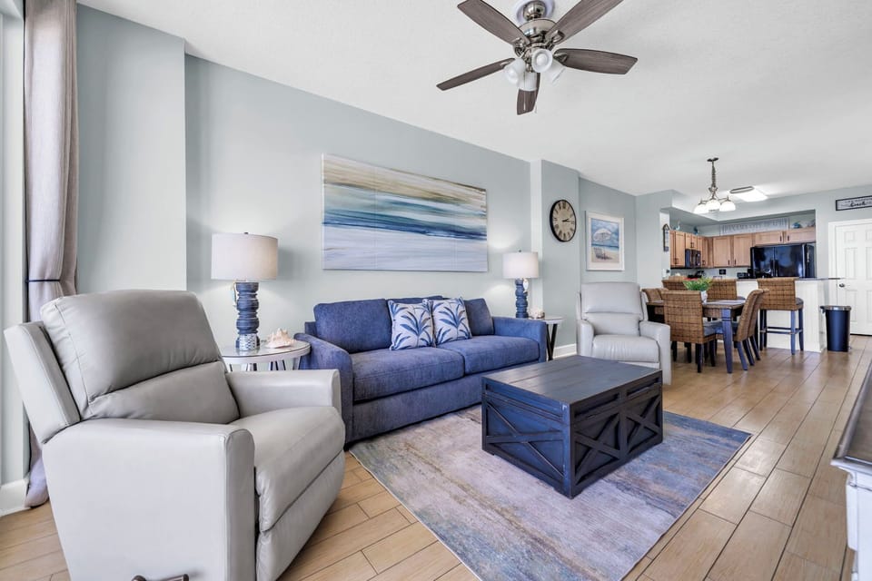 Living room with queen sleeper sofa