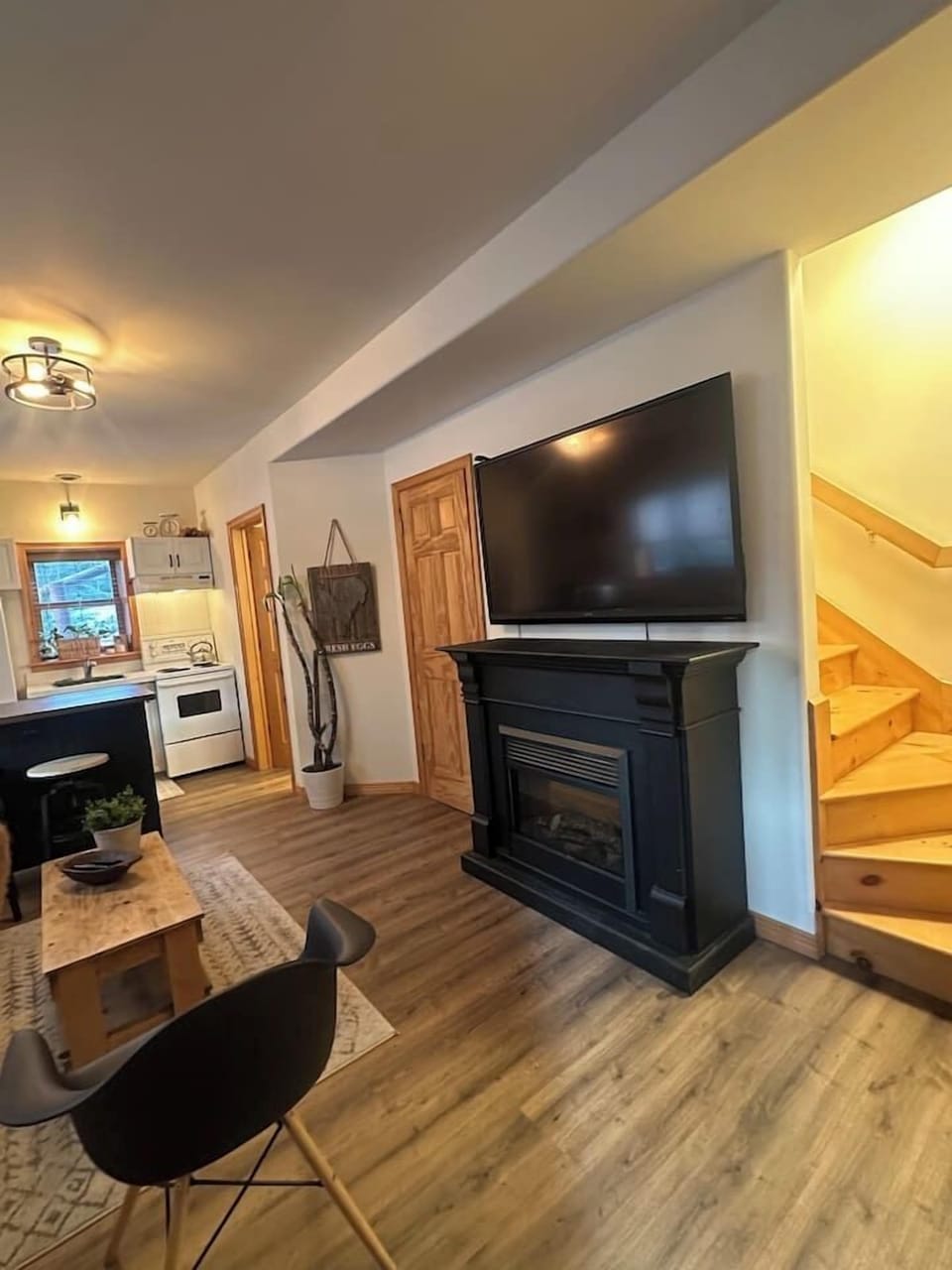 Private living area with Roku TV