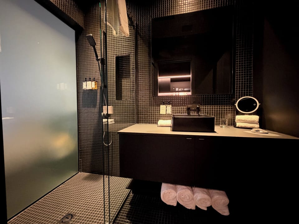Loft, 1 King Bed, City View | Bathroom | Shower, hair dryer, towels, soap