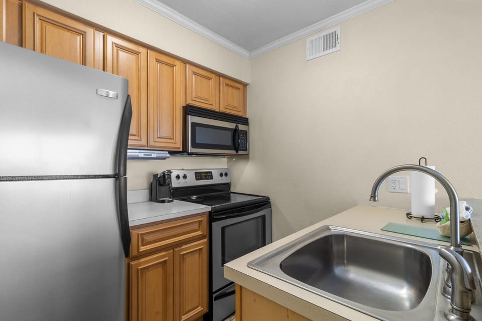 Cook up a feast in this fully equipped kitchen, ready for your culinary adventures.