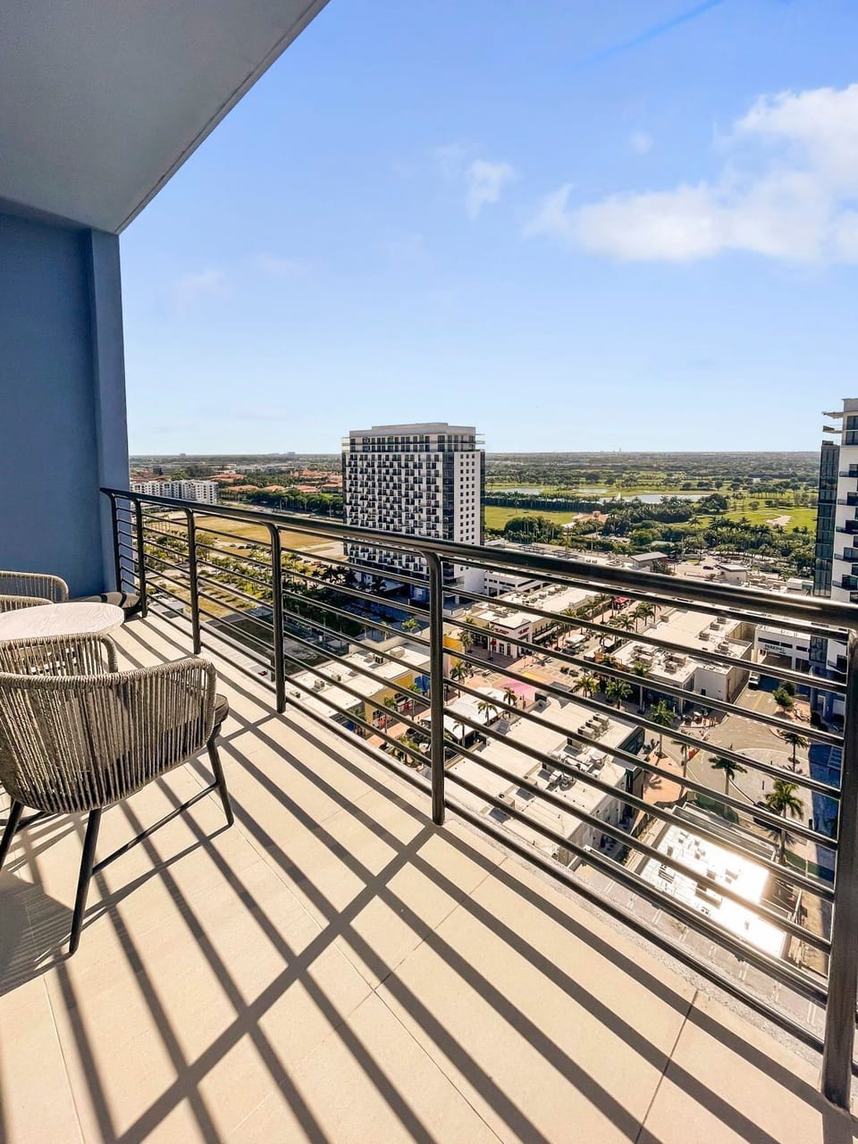 Relax on your private balcony and enjoy the views, sipping coffee while the world below bustles.