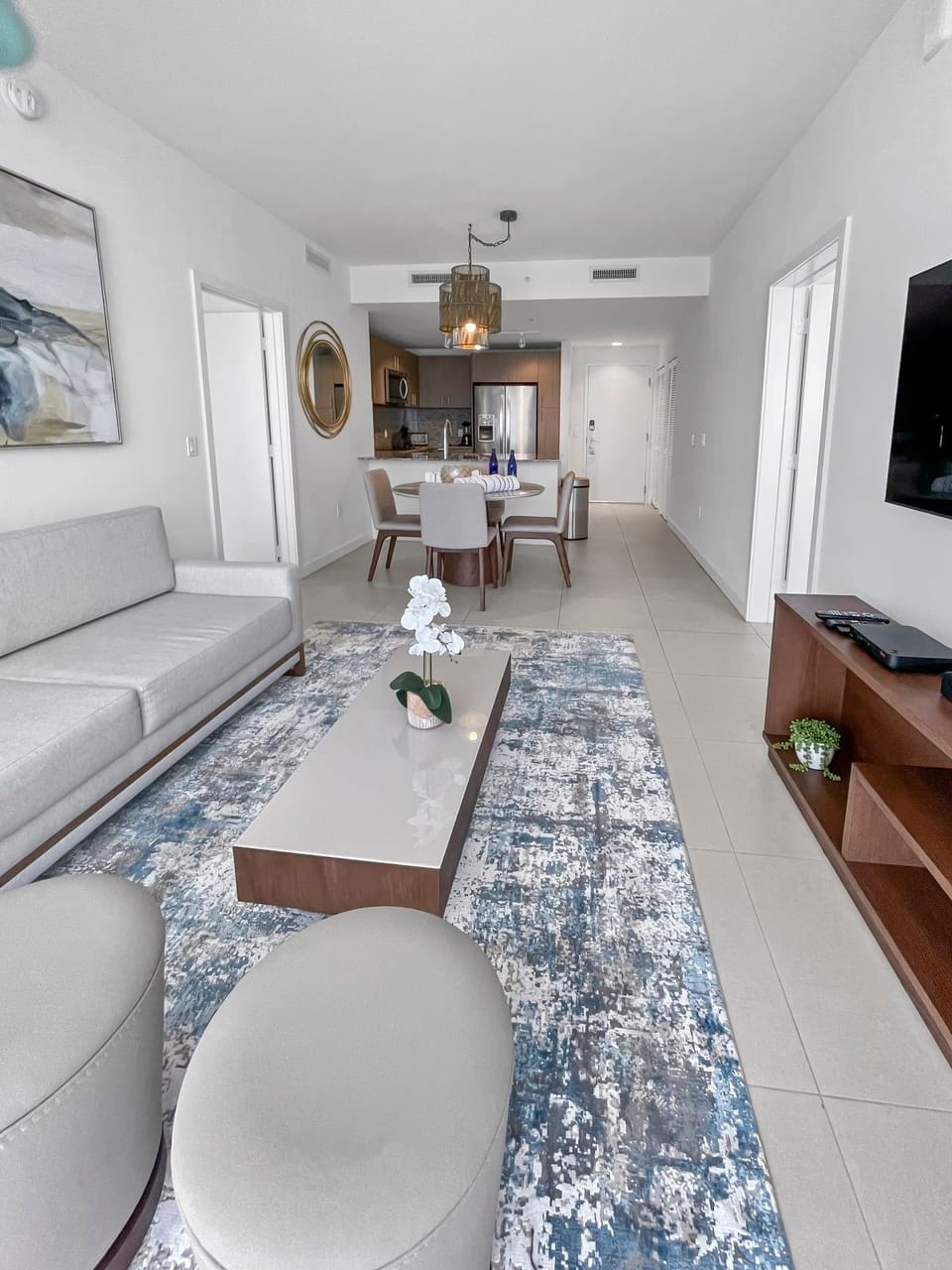 Enjoy the open layout where inviting design meets comfort in every corner of this living area.