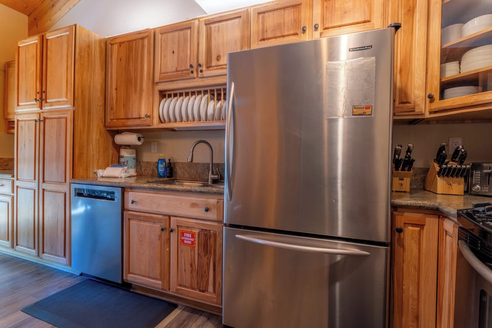 Kitchen comes fully stocked w/ everything needed for a nice meal.