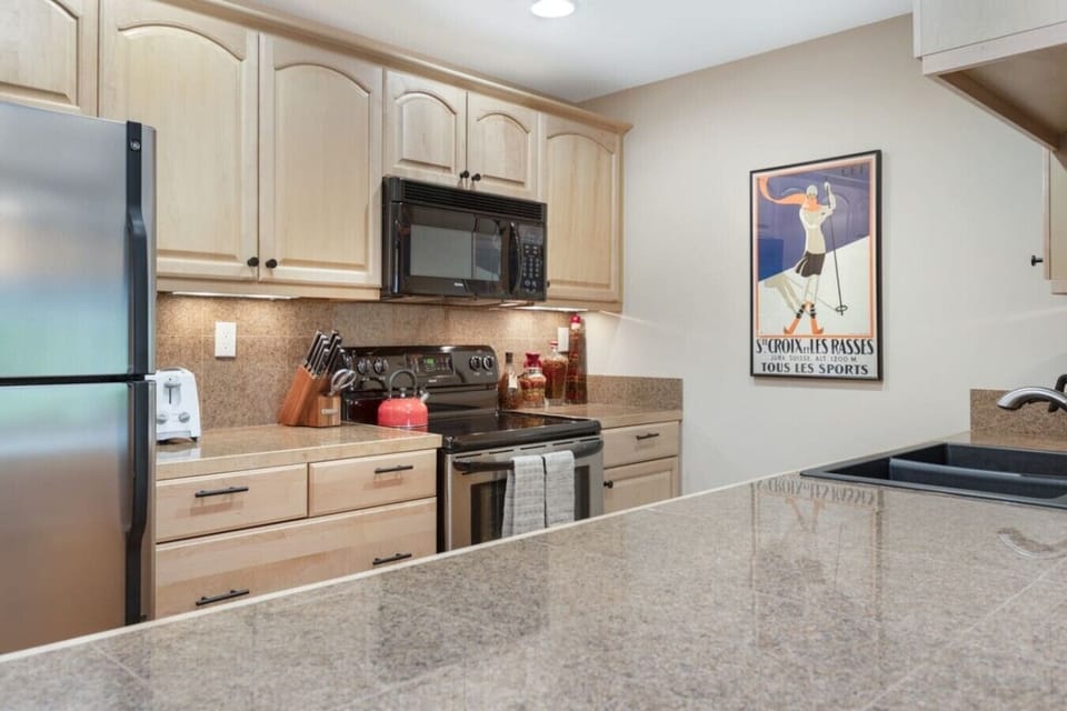 Fully equipped kitchen in main condo