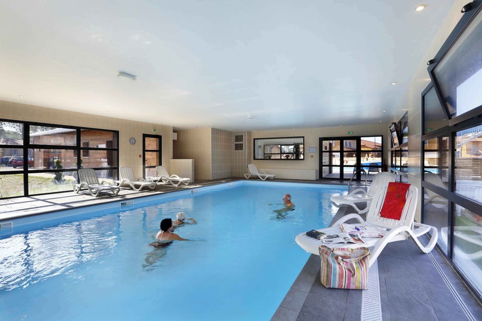 Heated indoor pool open year-round, so a rainy Landes day is no reason to skip your morning swim.