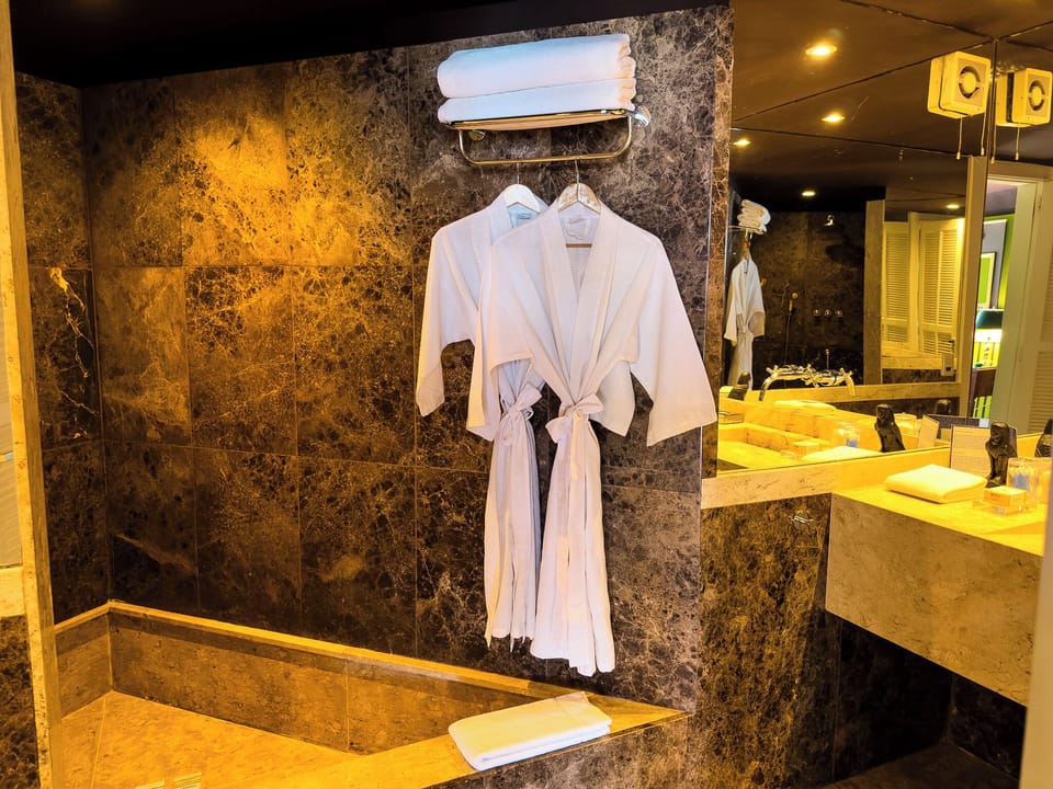 Standard Suite | Bathroom | Free toiletries, hair dryer, bathrobes, towels