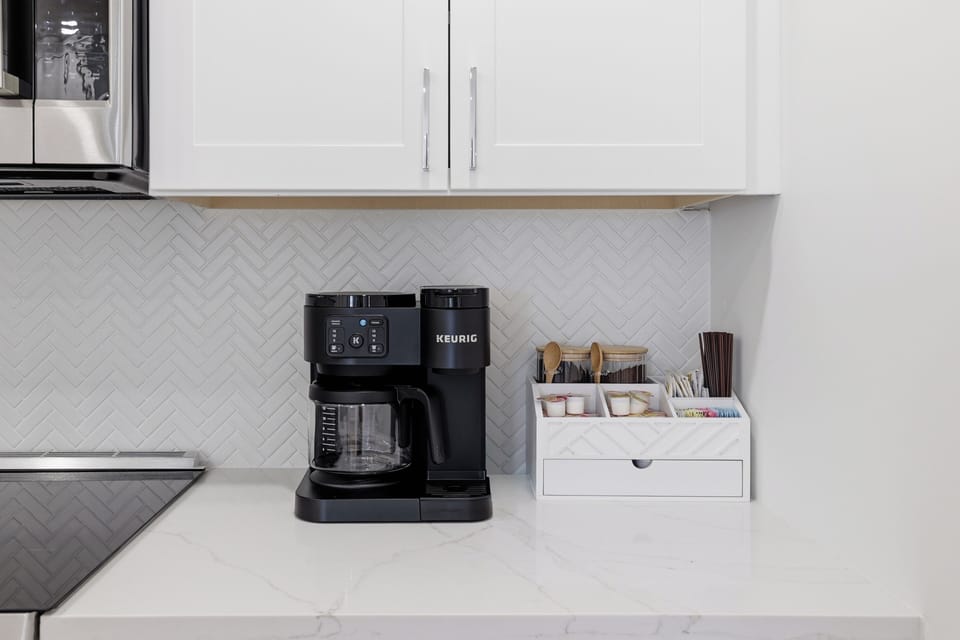 Everything you need for that perfect morning cup is waiting right here for you.
