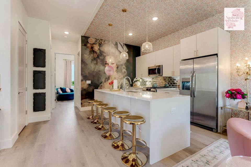 Modern kitchen on the second floor, open concept living space.