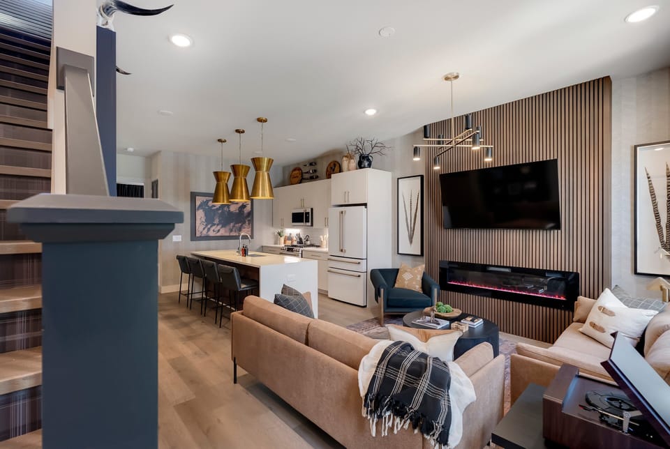 Head upstairs to the second-floor open concept living area!