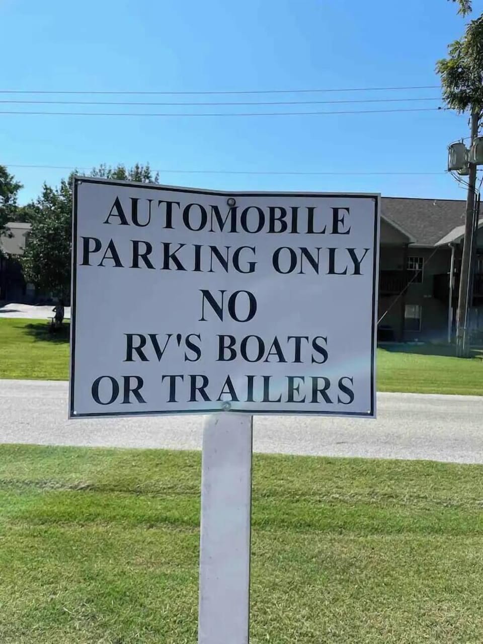 Vehicle parking only around the condo buildings.  For boat trailer or RV parking visit the folks at the marina.  They are only a couple of blocks away and have plenty of secure parking area.
