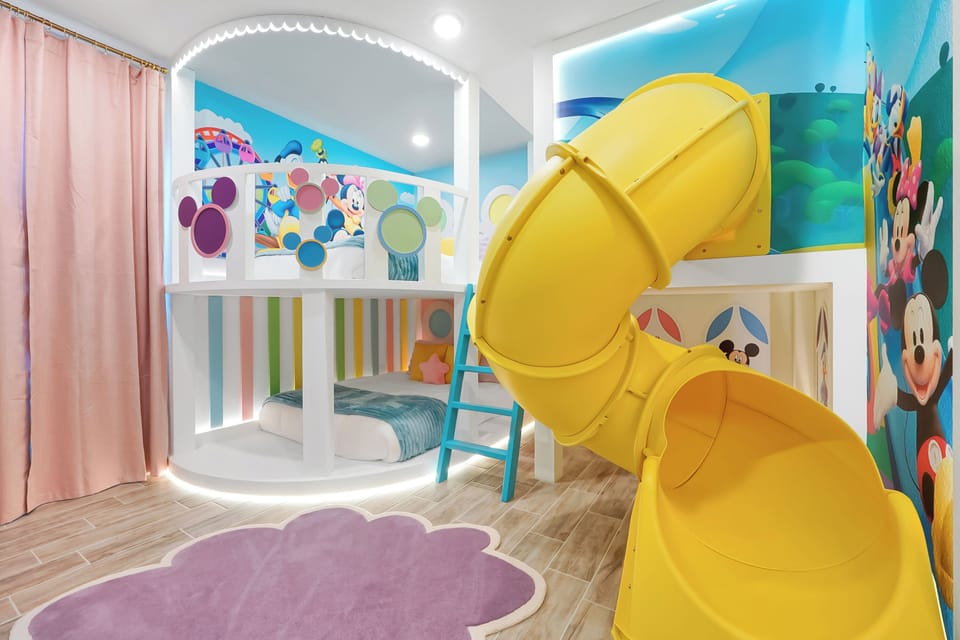 Mickey room featuring a slide & secret passage