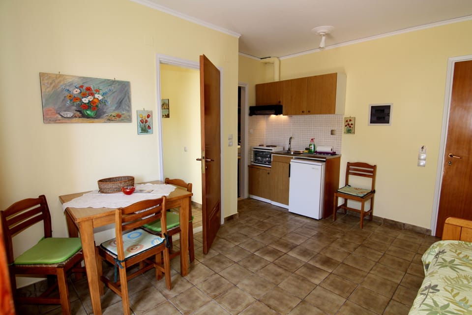 Family Apartment, 1 Bedroom | Private kitchenette | Fridge, stovetop, coffee/tea maker, electric kettle