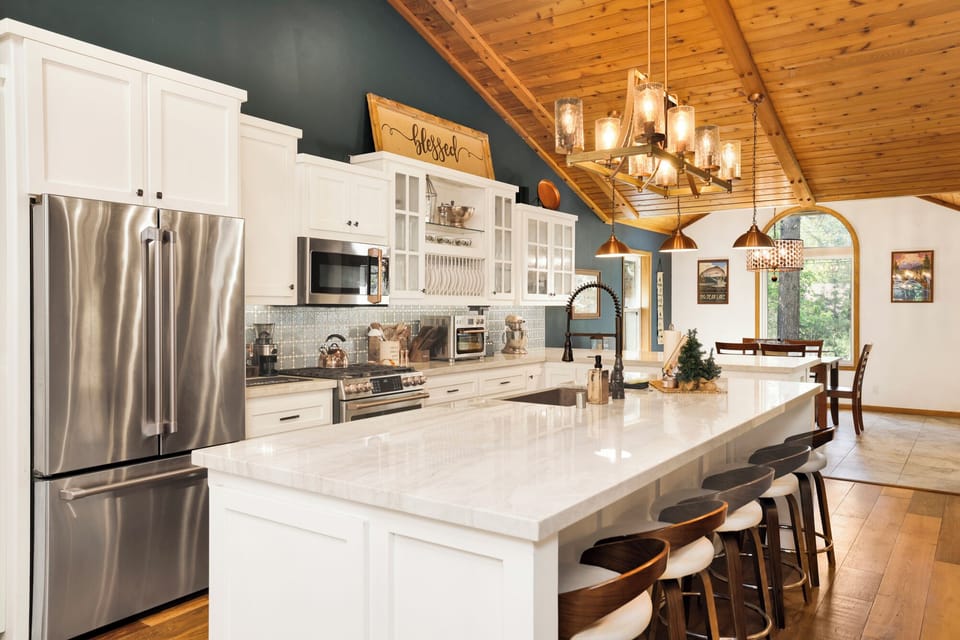 Plenty of seating for entertaining or enjoying that morning cup of coffee.