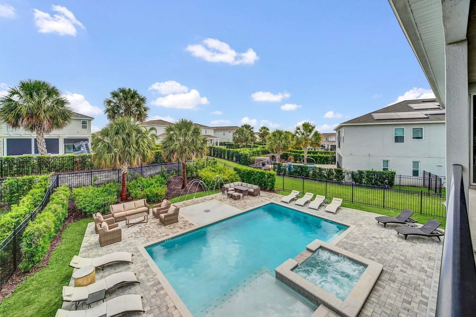 Resort style pool area