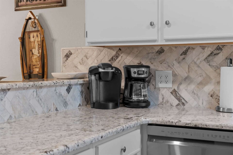 The open kitchen is well equipped for an unforgettable getaway​