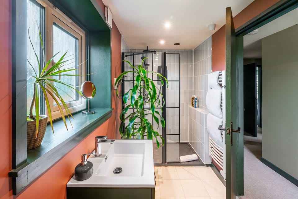 Ground floor: Bathroom with large walk-in shower