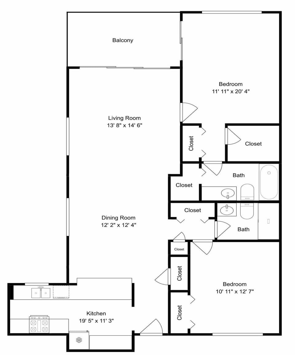 Floor Plan of Caper Beach Club 312