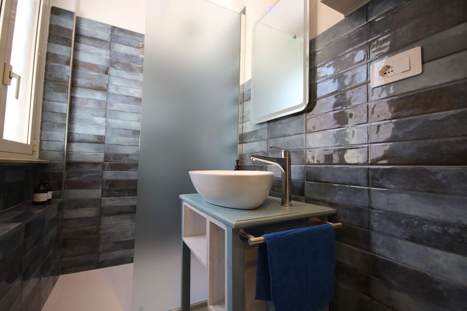 Classic Double Room | Bathroom | Shower, hair dryer, slippers, towels