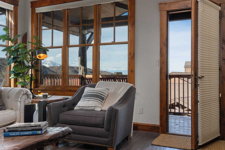 Teton views from the living room