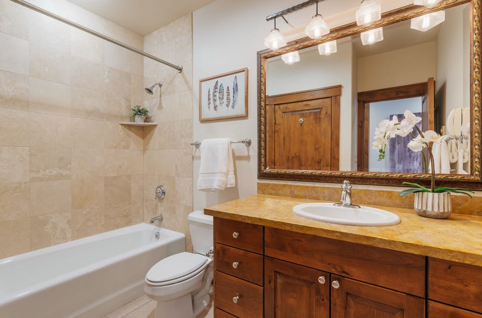 Bathroom with a washer and dryer