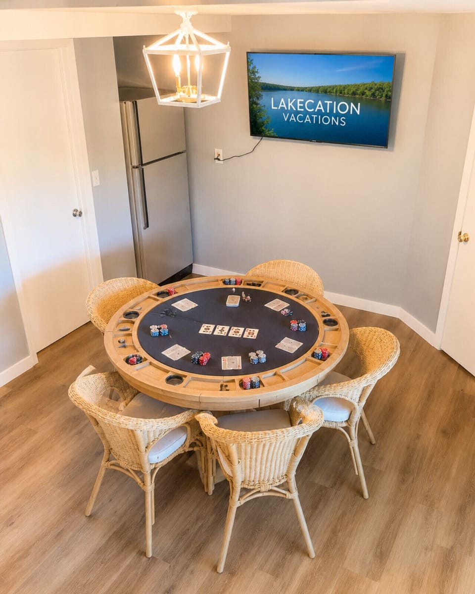 Unwind with friends and family in our dedicated game nook, stocked with a variety of board games for hours of entertainment.