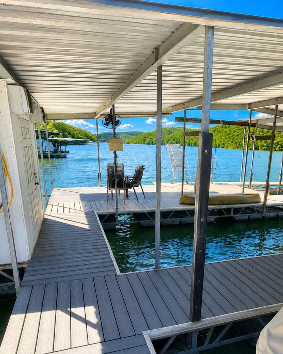 Experience ultimate relaxation on this private lakefront dock, perfectly positioned for swimming, fishing, or enjoying panoramic lake views.