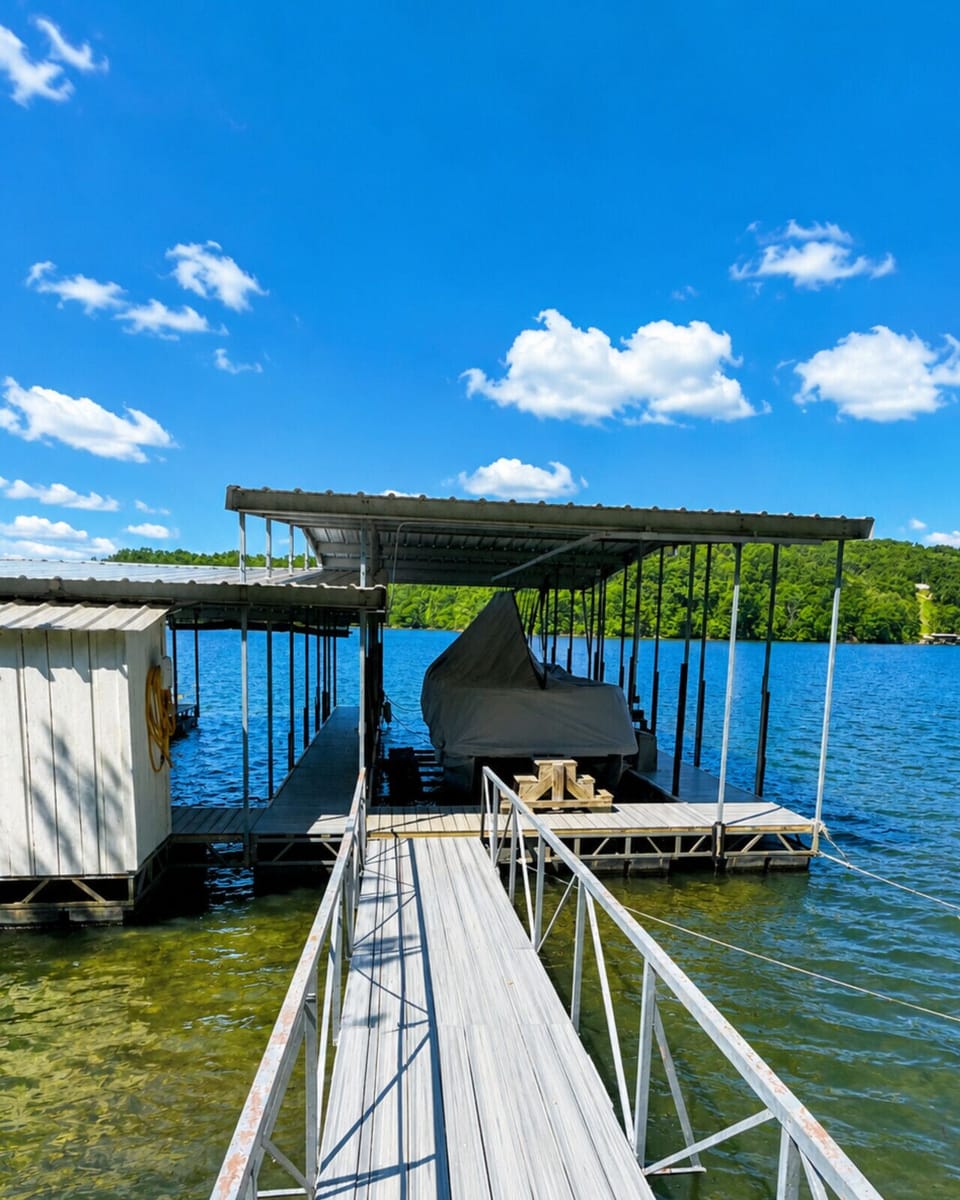 Experience ultimate relaxation on this private lakefront dock, perfectly positioned for swimming, fishing, or enjoying panoramic lake views.