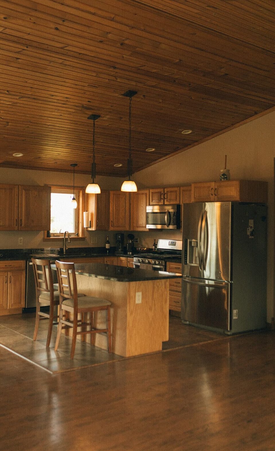 Full Kitchen with stainless steel appliances