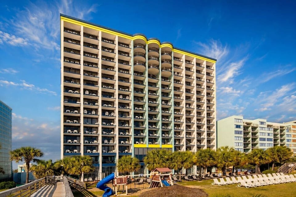 The resort sits directly on the beach. You`re footsteps away from a wonderful time!