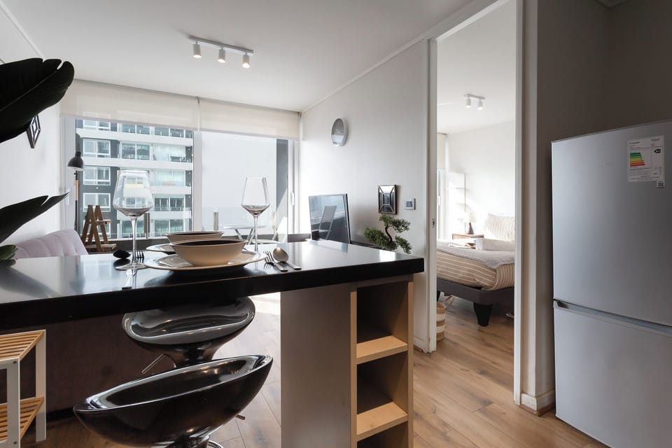 Apartment | Private kitchen | Full-size fridge, microwave, oven, stovetop